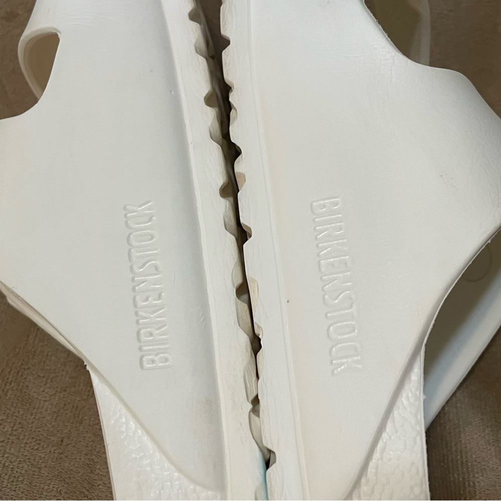 Birkenstock White EVA Arizona Two-Strap Slide Sandals. - Picture 7 of 10